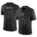 Ndoa GB.Packers #92 Reggie White Player Black REFLECTIVE Limited Stitched Jerseys