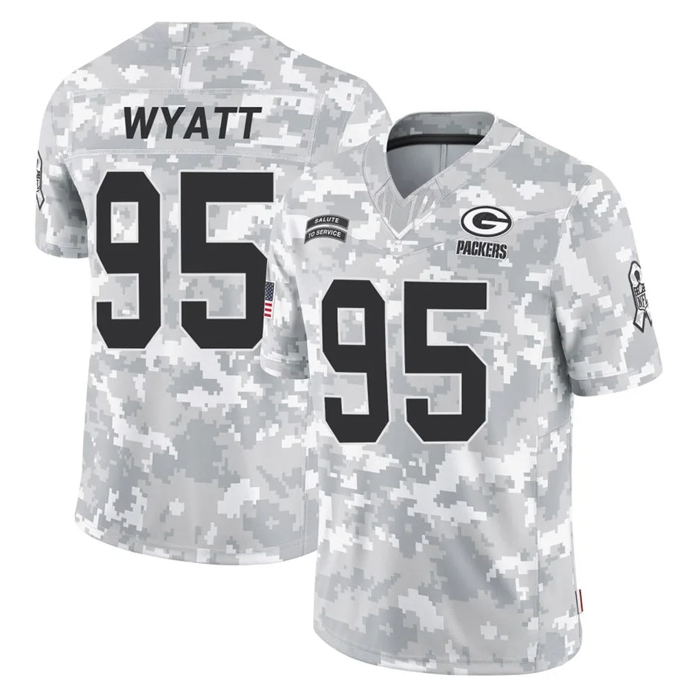 Ndoa GB.Packers #95 Devonte Wyatt Player Arctic Camo Salute To Service Limited Stitched Jerseys