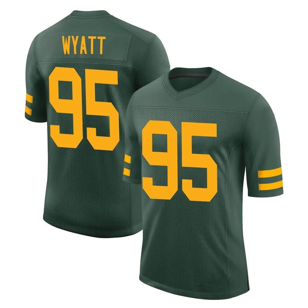 Ndoa GB.Packers #95 Devonte Wyatt Player Green Alternate Vapor Home Game Stitched Jerseys