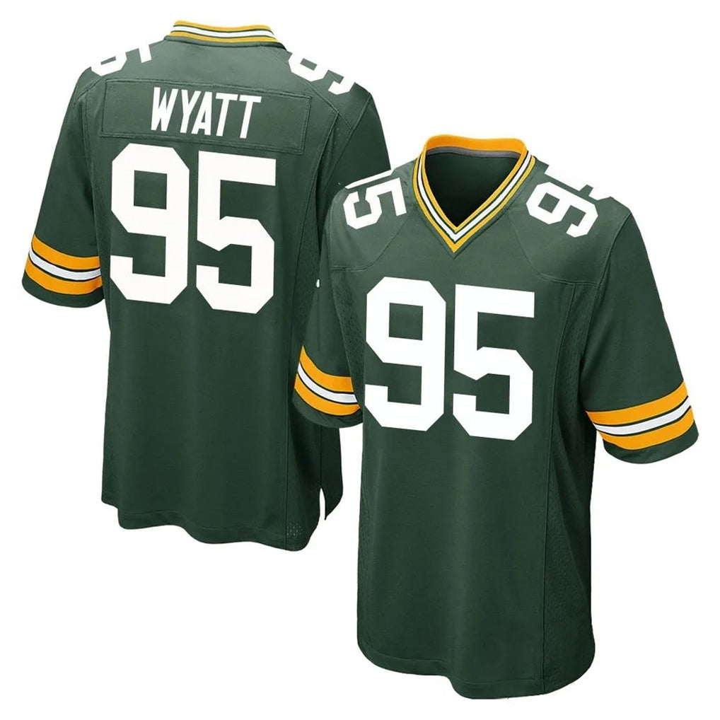 Ndoa GB.Packers #95 Devonte Wyatt Player Green Home Game Stitched Jerseys
