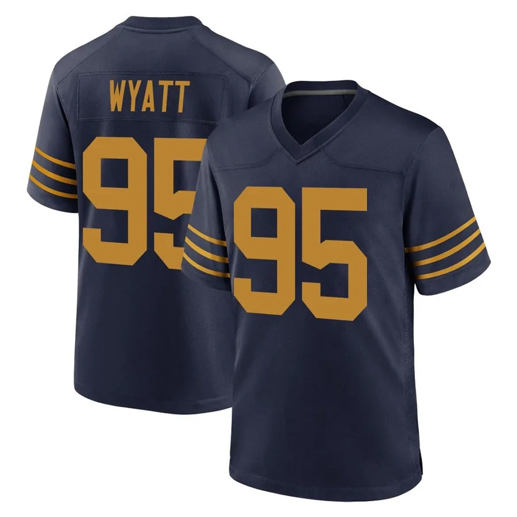 Ndoa GB.Packers #95 Devonte Wyatt Player Navy The 1923 Classic Home Game Stitched Jerseys