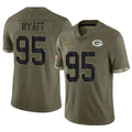 Ndoa GB.Packers #95 Devonte Wyatt Player Olive Salute To Service Limited Stitched Jerseys