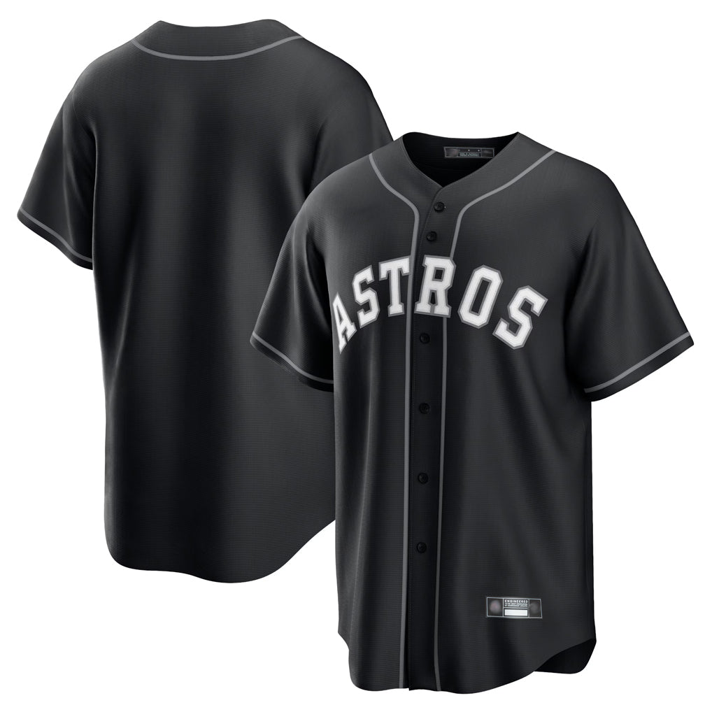 Ndoa H.Astros Black Home Game Blank Player Stitched Jerseys