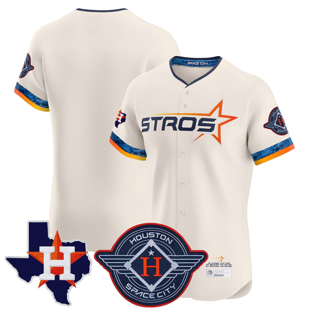 Ndoa H.Astros Cream City Connect Texas Patch Vapor Premier Blank Player Limited Elite Home Stitched Jerseys