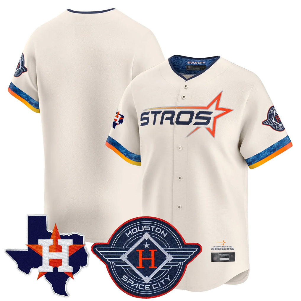 Ndoa H.Astros Cream City Connect Texas Patch Vapor Premier Blank Player Limited Home Stitched Jerseys