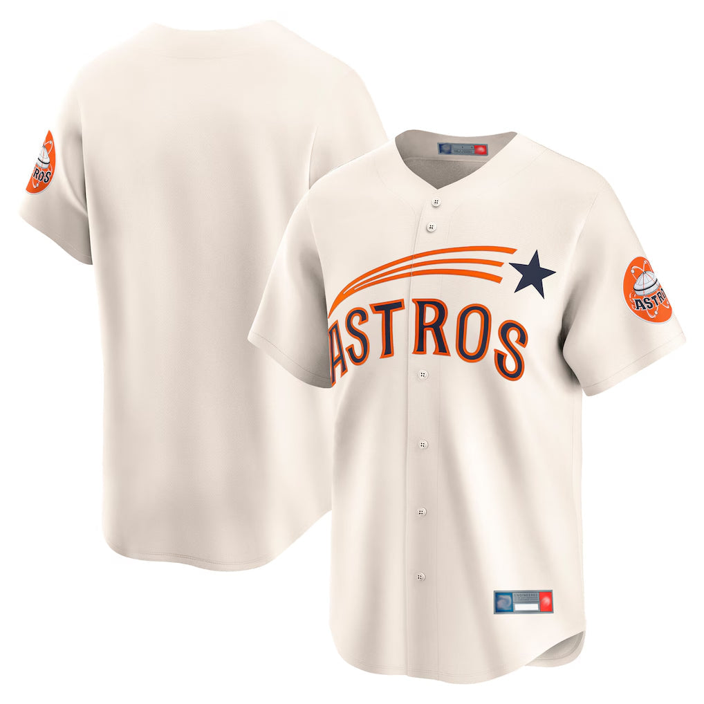Ndoa H.Astros Cream Throwback Cooperstown Collection Limited Blank Player Stitched Jerseys