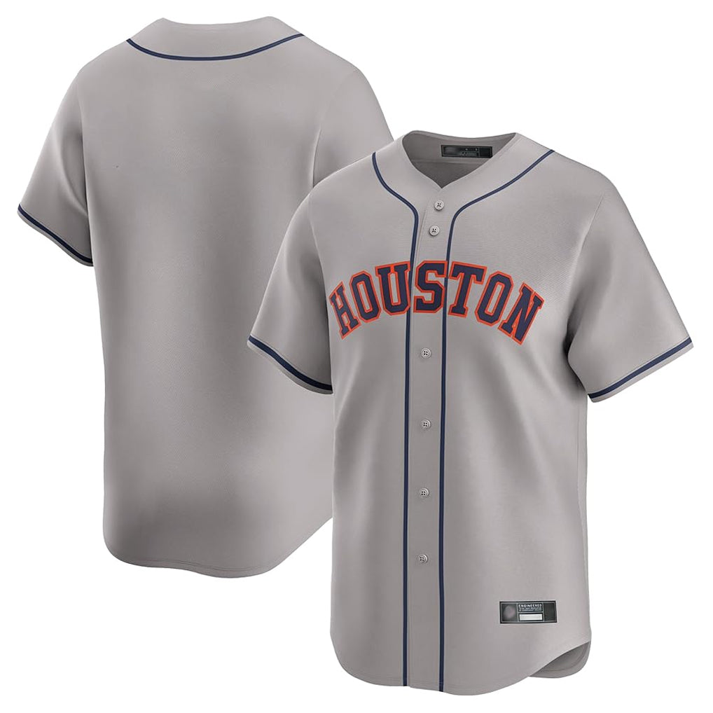 Ndoa H.Astros Gray Home Limited Blank Player Stitched Jerseys