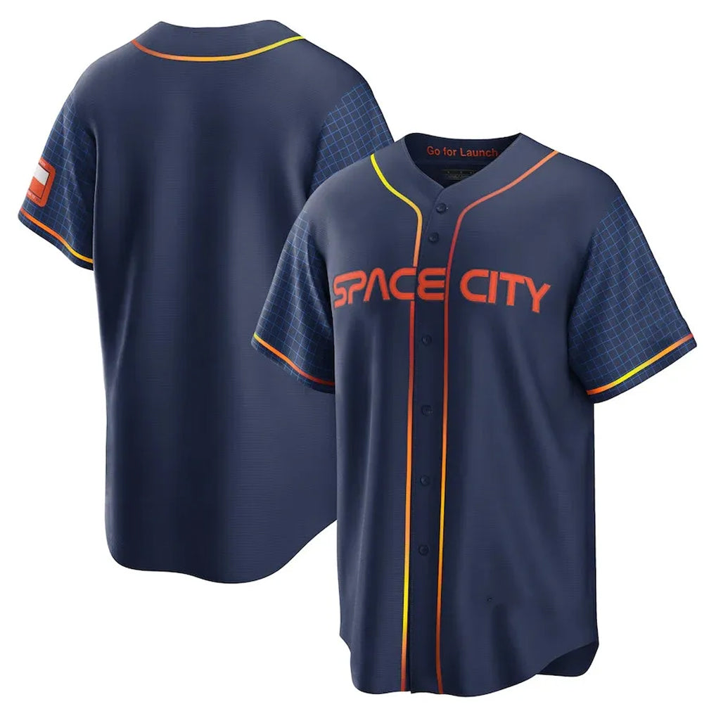 Ndoa H.Astros Navy City Connect Home Game Blank Player Stitched Jerseys
