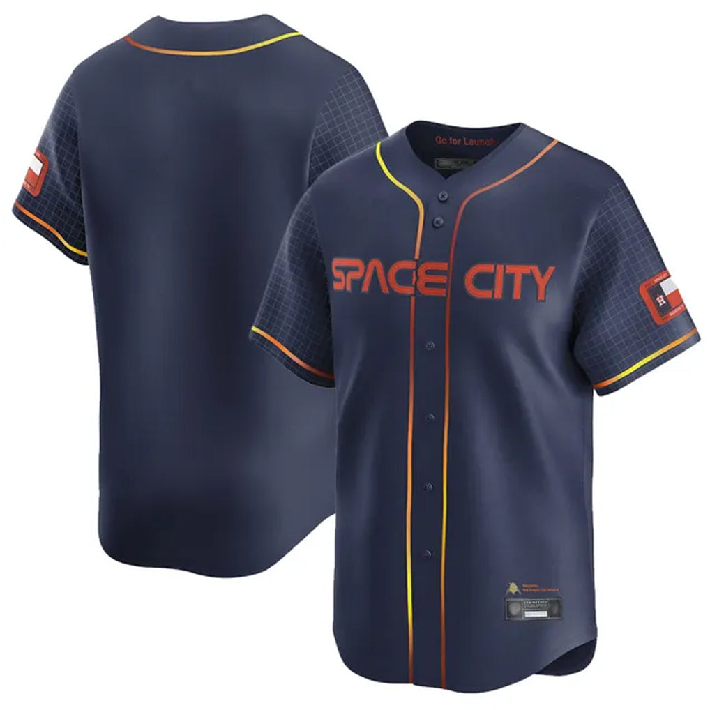Ndoa H.Astros Navy City Connect Limited Home Blank Player Stitched Jerseys