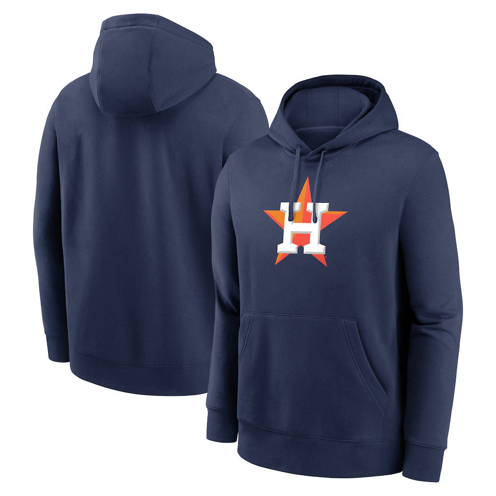 Ndoa H.Astros Navy Club Fleece Pullover Hoodie Blank Player Stitched Jerseys