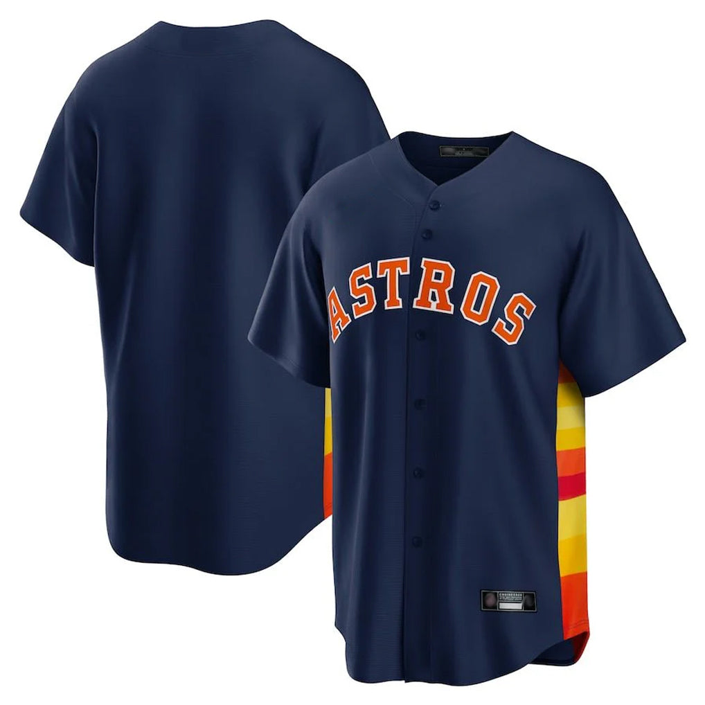 Ndoa H.Astros Navy Home Game Blank Player Stitched Jerseys