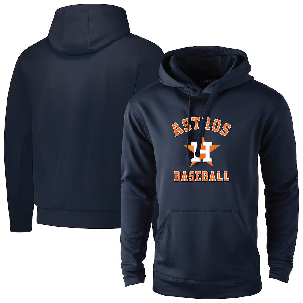 Ndoa H.Astros Navy Pullover Hoodie Blank Player Stitched Jerseys