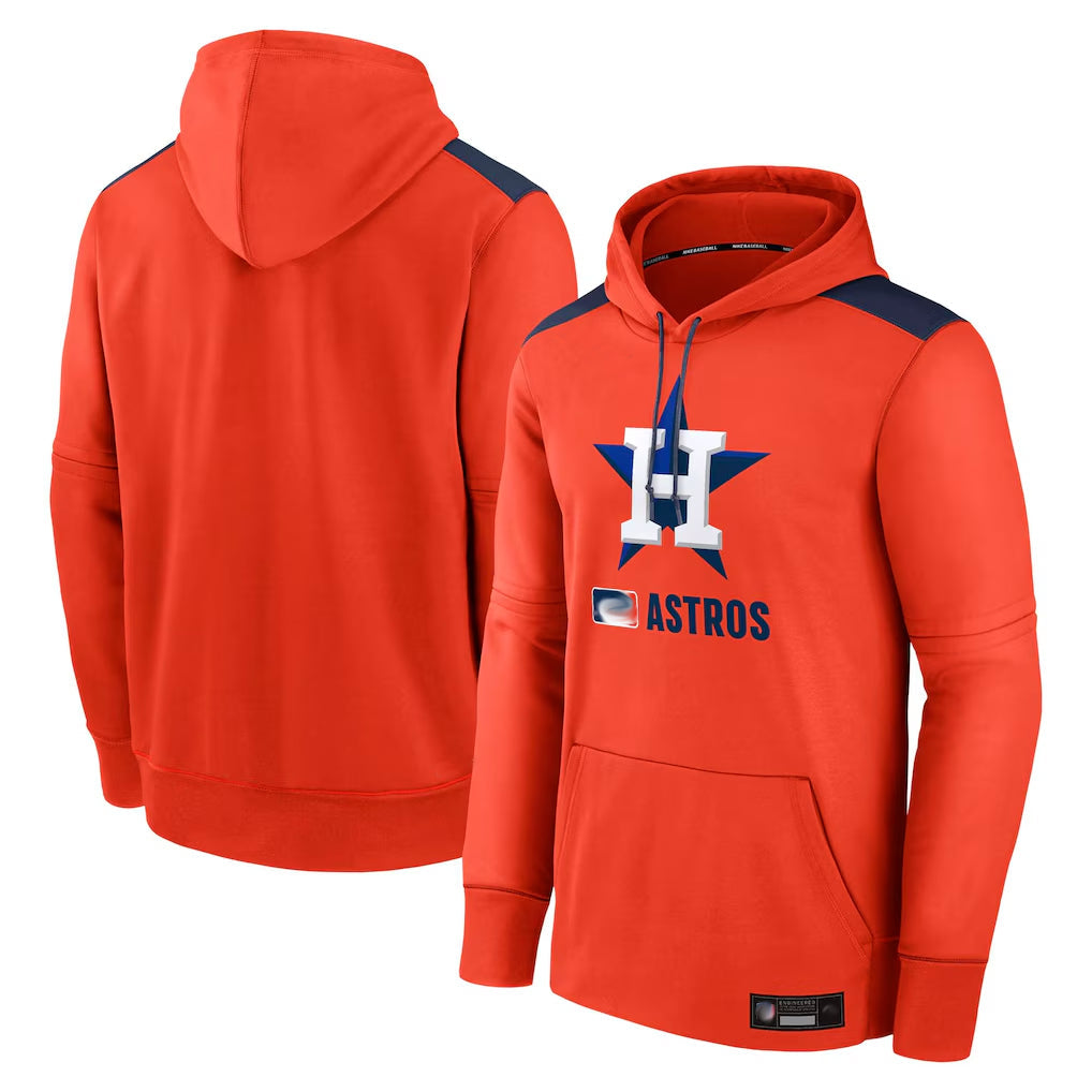 Ndoa H.Astros Orange Club Fleece Pullover Hoodie Blank Player Stitched Jerseys
