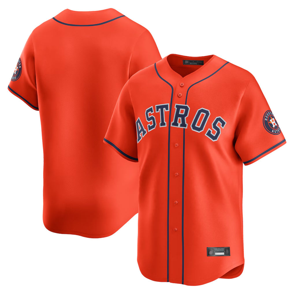 Ndoa H.Astros Orange Home Limited Blank Player Stitched Jerseys