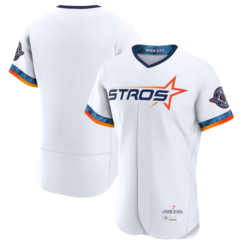 Ndoa H.Astros White City Connect Limited Elite Home Blank Player Stitched Jerseys