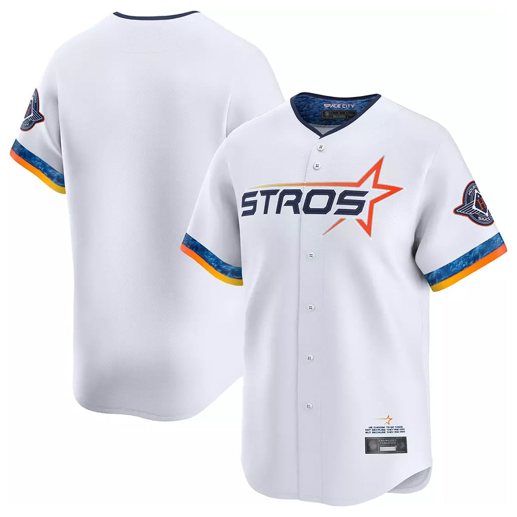 Ndoa H.Astros White City Connect Limited Home Blank Player Stitched Jerseys