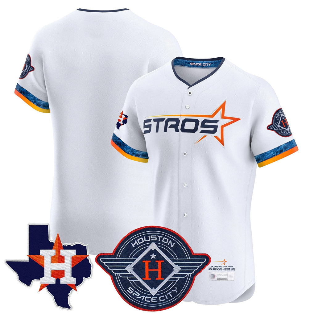 Ndoa H.Astros White City Connect Texas Patch Vapor Premier Blank Player Limited Elite Home Stitched Jerseys