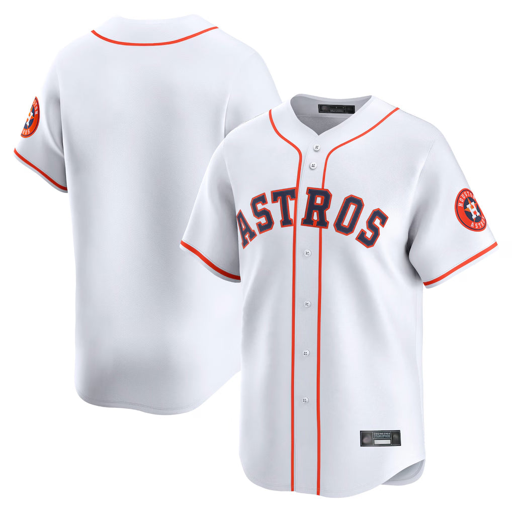 Ndoa H.Astros White Home Limited Blank Player Stitched Jerseys
