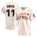 Ndoa H.Astros #11 Cam Smith Player Cream Throwback Cooperstown Collection Limited Stitched Jerseys