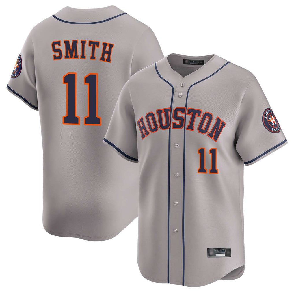 Ndoa H.Astros #11 Cam Smith Player Gray Home Limited Stitched Jerseys