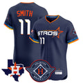 Ndoa H.Astros #11 Cam Smith Player Navy City Connect Texas Patch Vapor Premier Limited Elite Home Stitched Jerseys