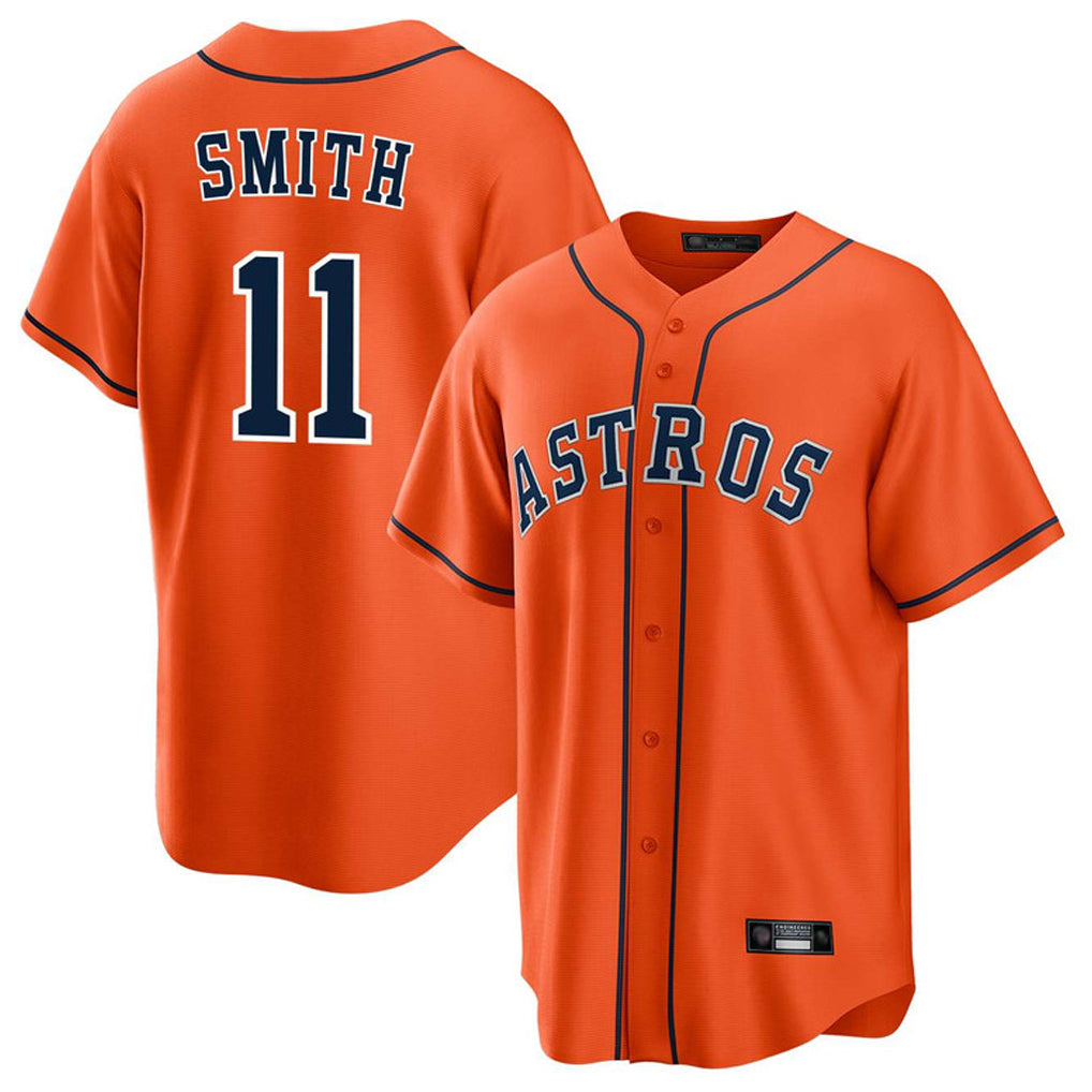 Ndoa H.Astros #11 Cam Smith Player Orange Home Game Stitched Jerseys