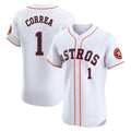 Ndoa H.Astros #1 Carlos Correa Player White Limited Elite Home Stitched Jerseys