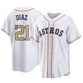 Ndoa H.Astros #21 Yainer Diaz Player Gold Collection Game Home Stitched Jerseys