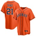 Ndoa H.Astros #21 Yainer Diaz Player Orange Home Game Stitched Jerseys
