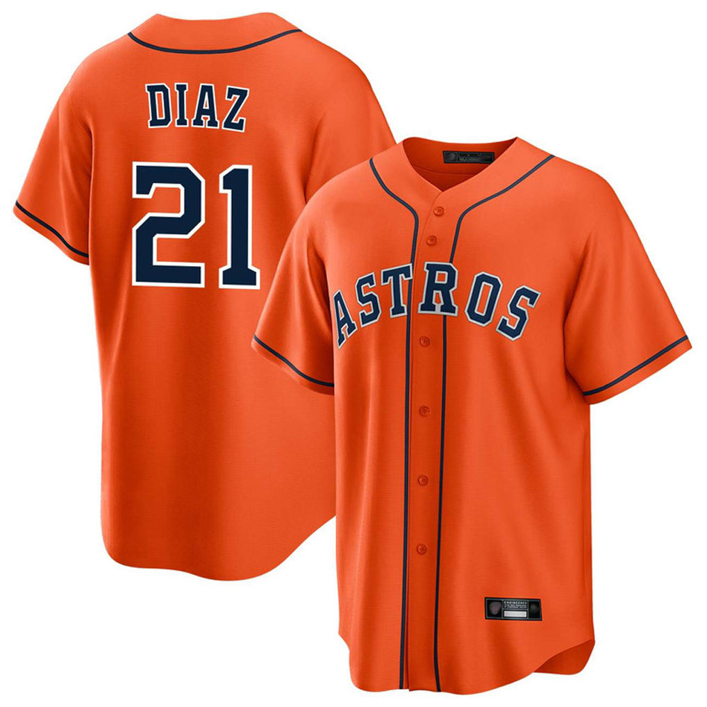 Ndoa H.Astros #21 Yainer Diaz Player Orange Home Game Stitched Jerseys