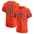 Ndoa H.Astros #21 Yainer Diaz Player Orange Home Limited Elite Stitched Jerseys