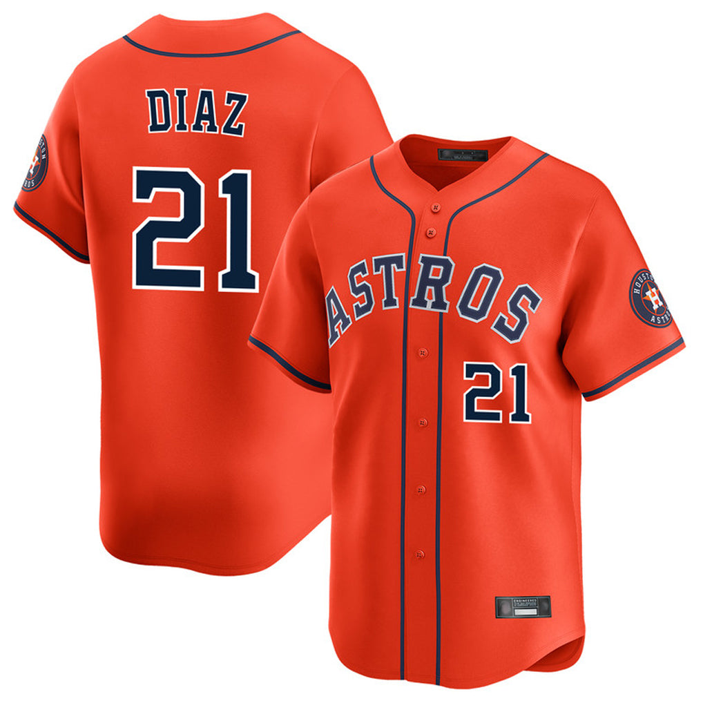 Ndoa H.Astros #21 Yainer Diaz Player Orange Home Limited Stitched Jerseys