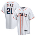 Ndoa H.Astros #21 Yainer Diaz Player White Home Game Stitched Jerseys