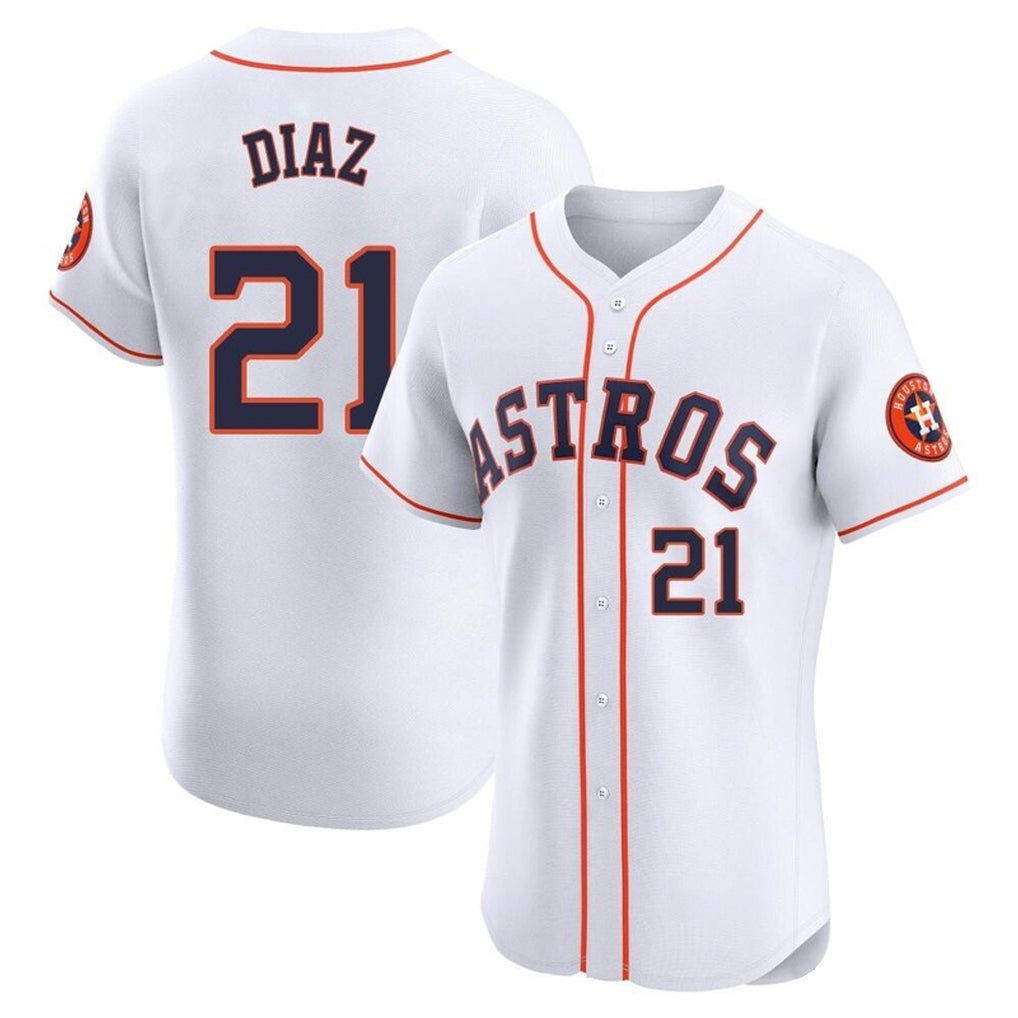 Ndoa H.Astros #21 Yainer Diaz Player White Limited Elite Home Stitched Jerseys