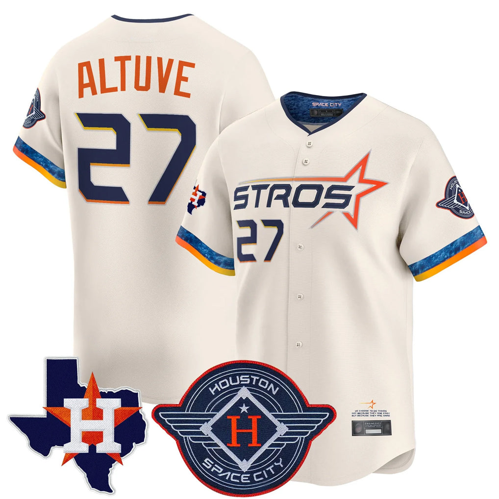 Ndoa H.Astros #27 Jose Altuve Player Cream City Connect Texas Patch Vapor Premier Limited Home Stitched Jerseys