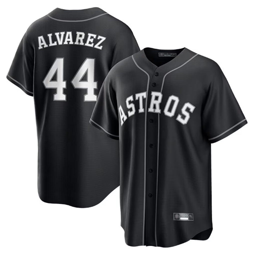 Ndoa H.Astros #44 Yordan Alvarez Player Black Home Game Stitched Jerseys