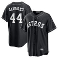 Ndoa H.Astros #44 Yordan Alvarez Player Black Home Game Stitched Jerseys
