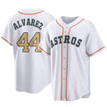 Ndoa H.Astros #44 Yordan Alvarez Player Gold Collection Game Home Stitched Jerseys
