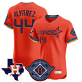 Ndoa H.Astros #44 Yordan Alvarez Player Orange City Connect Texas Patch Vapor Premier Limited Elite Home Stitched Jerseys