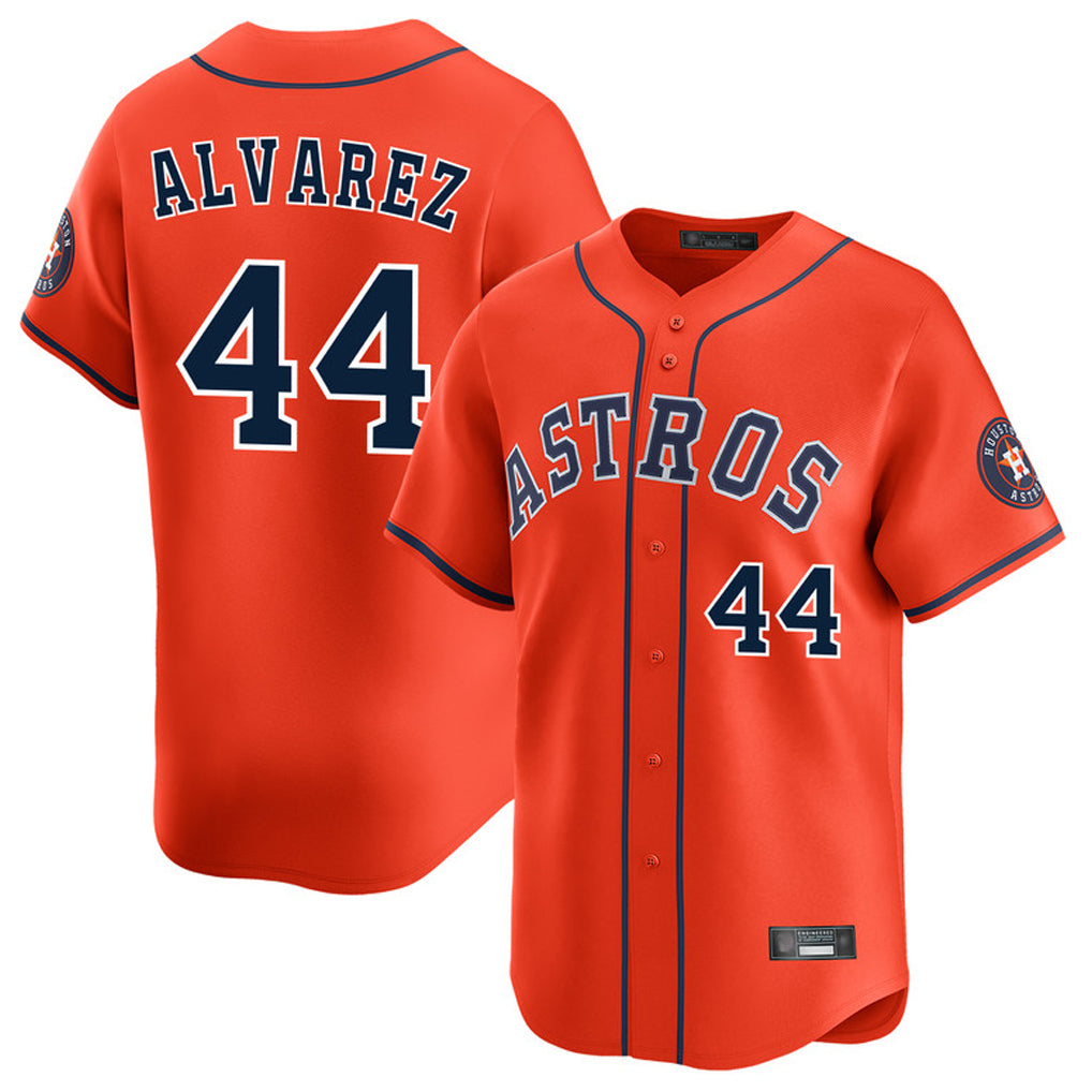Ndoa H.Astros #44 Yordan Alvarez Player Orange Home Limited Stitched Jerseys
