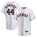 Ndoa H.Astros #44 Yordan Alvarez Player White Home Game Stitched Jerseys