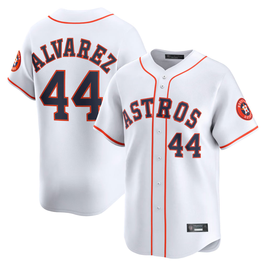 Ndoa H.Astros #44 Yordan Alvarez Player White Home Limited Stitched Jerseys