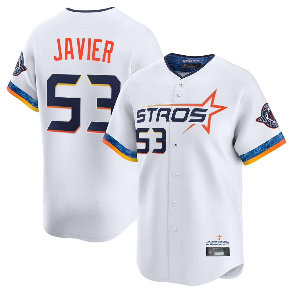 Ndoa H.Astros #53 Cristian Javier Player White City Connect Limited Home Stitched Jerseys