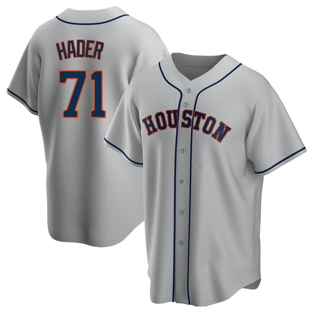 Ndoa H.Astros #71 Josh Hader Player Gray Home Game Stitched Jerseys