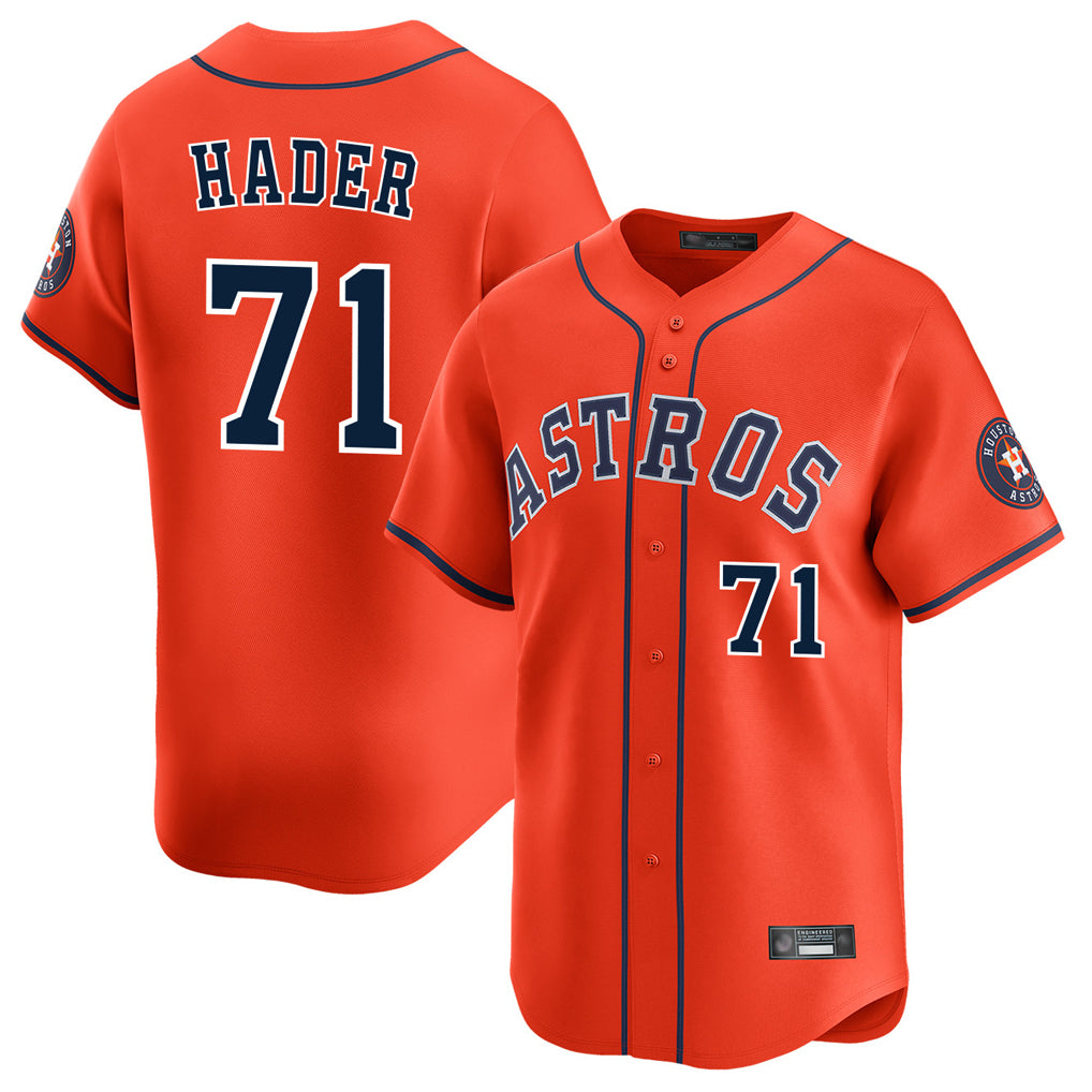 Ndoa H.Astros #71 Josh Hader Player Orange Home Limited Stitched Jerseys