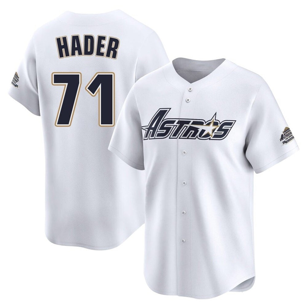 Ndoa H.Astros #71 Josh Hader Player White Throwback Cooperstown Collection Limited Stitched Jerseys