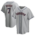 Ndoa H.Astros #7 Craig Biggio Player Gray Home Game Stitched Jerseys