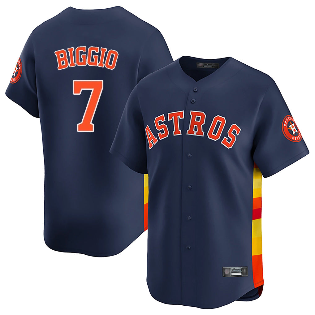 Ndoa H.Astros #7 Craig Biggio Player Navy Home Limited Stitched Jerseys