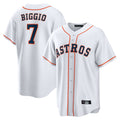 Ndoa H.Astros #7 Craig Biggio Player White Home Game Stitched Jerseys