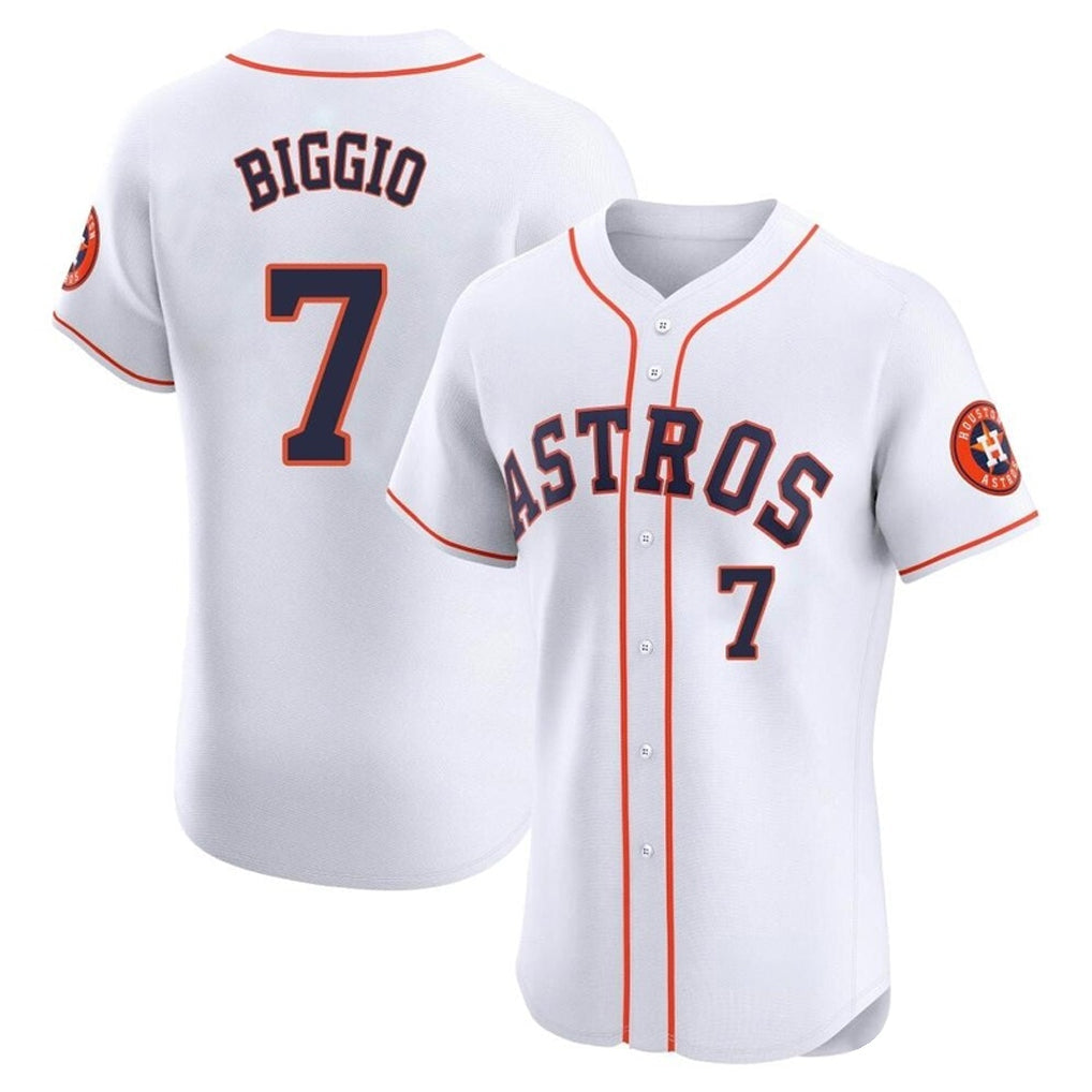 Ndoa H.Astros #7 Craig Biggio Player White Limited Elite Home Stitched Jerseys